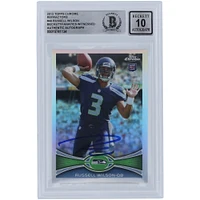 Russell Wilson Seattle Seahawks Autographed 2012 Topps Chrome Refractor #40 Beckett Fanatics Witnessed Authenticated 10 Rookie Card