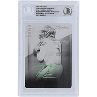 Russell Wilson Seattle Seahawks Plaque d'impression Panini Prestige noire autographiée 2014 #194 #1/1 Beckett Fanatics Carte authentifiée avec témoin
