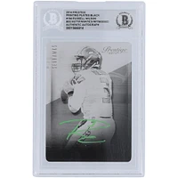 Russell Wilson Seattle Seahawks Plaque d'impression Panini Prestige noire autographiée 2014 #194 #1/1 Beckett Fanatics Carte authentifiée avec témoin
