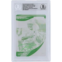 Russell Wilson Seattle Seahawks Plaque d'impression jaune autographiée Panini Rookies & Stars 2019 #GAH-RW #1/1 Beckett Fanatics Carte authentifiée avec témoin