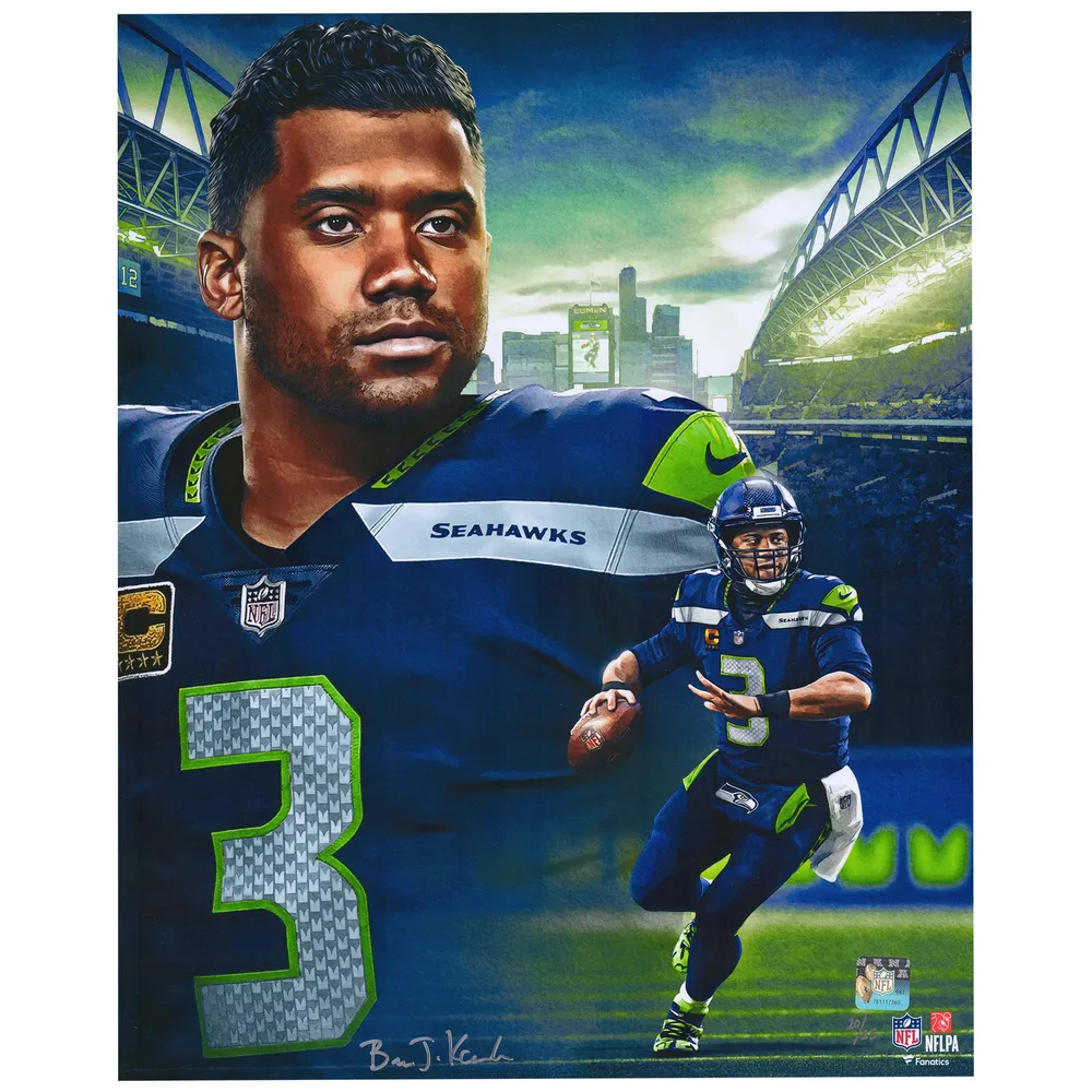 Russell Wilson Denver Broncos Autographed 16 x 20 Photo Print