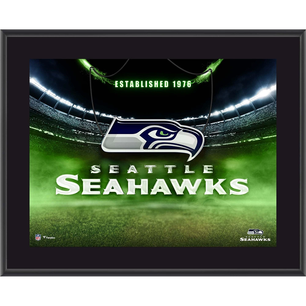 Seattle Seahawks 10.5" x 13" Horizontal Team Logo Sublimated Plaque
