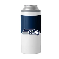 Glacière fine à blocs de couleurs de 12 oz des Seattle Seahawks