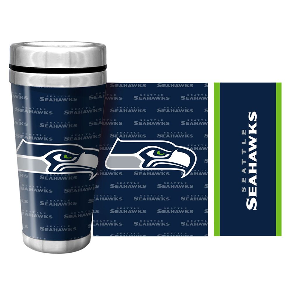 Seattle Seahawks 16oz. Full Wrap Wallpaper Travel Mug