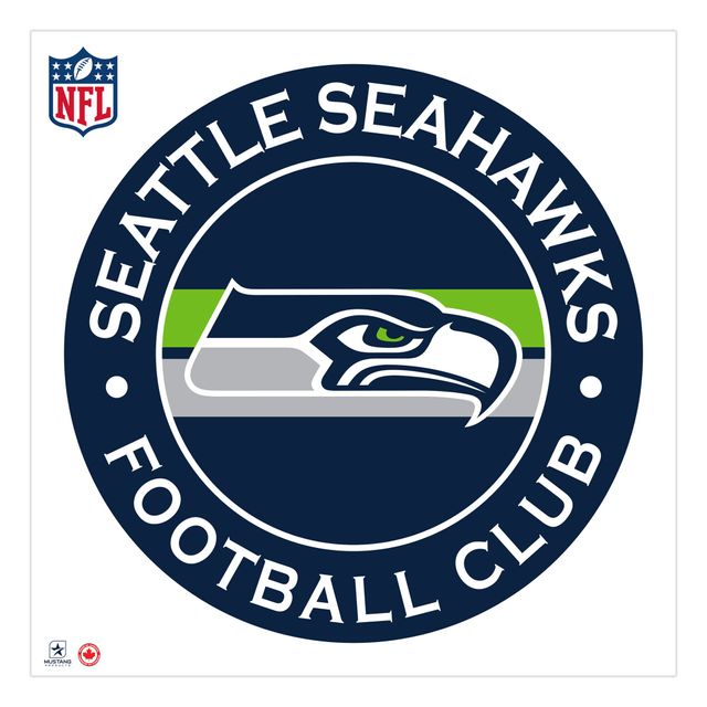 Autocollant mural repositionnable avec logo Seattle Seahawks 36'' x 36''