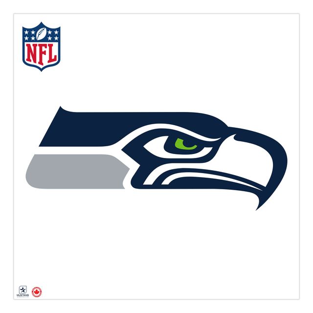 Autocollant mural repositionnable avec logo de l'équipe des Seattle Seahawks 36'' x 36''