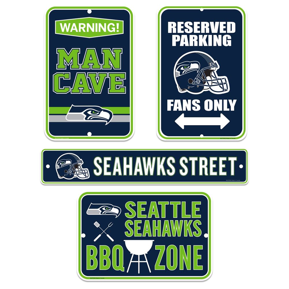 Seattle Seahawks 4-Piece Fan Sign - Set