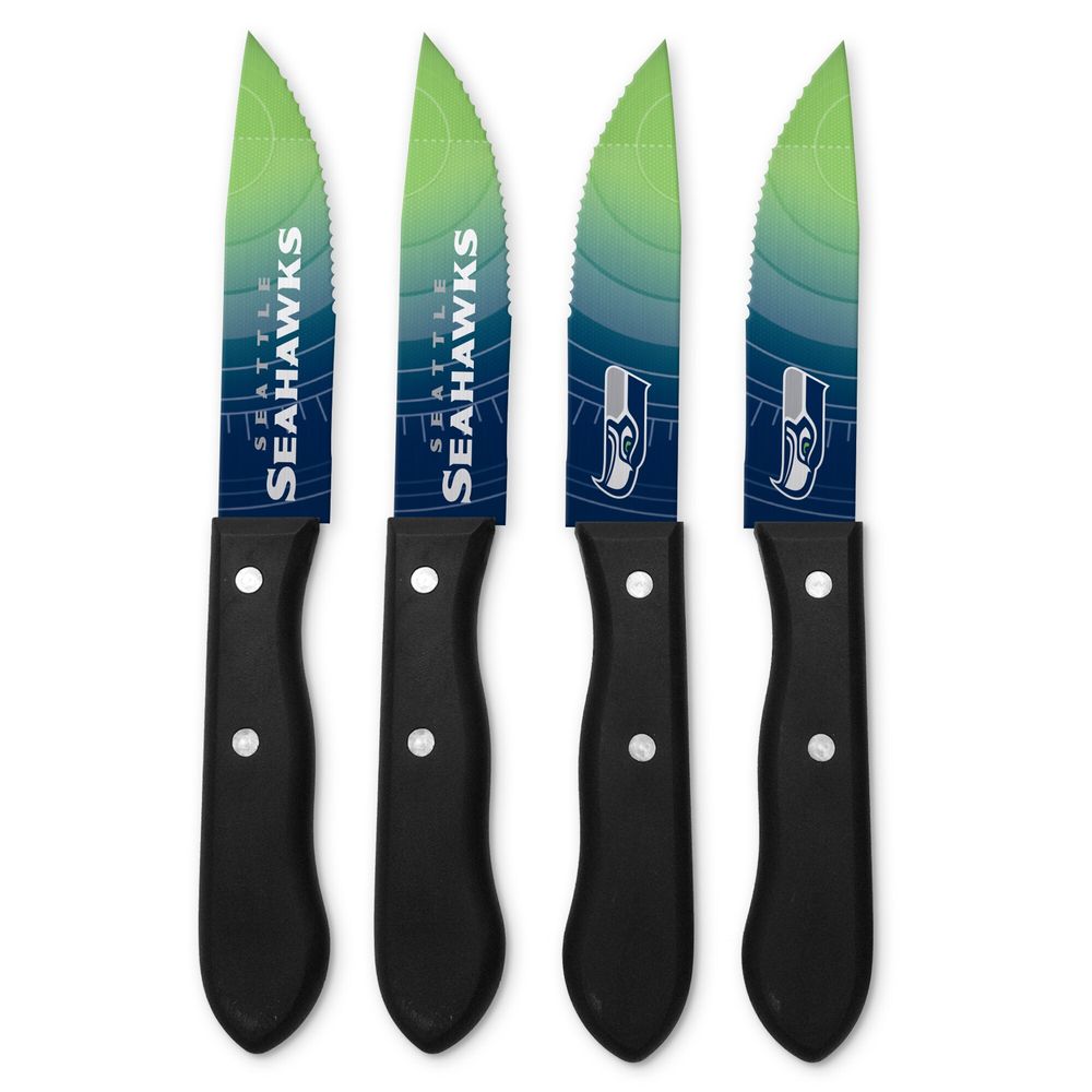 Seattle Seahawks 4-Piece Stainless Steel Steak Knife Set