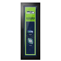 Seattle Seahawks - 6'' x 22'' Logos to History Framed Art