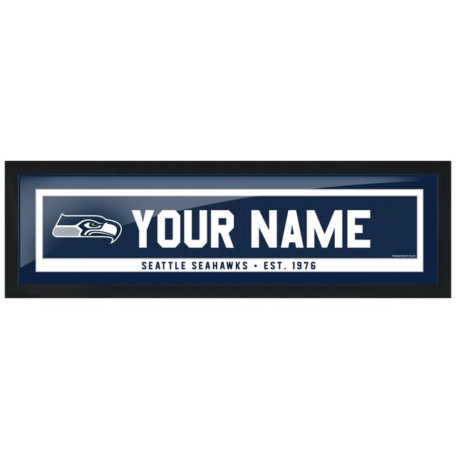 Cadre de barre de nom personnalisé de 6 `` x 22 '' Seattle Seahawks