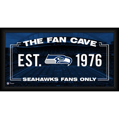 Collage de grottes de fans encadré 10" x 20" des Seahawks de Seattle