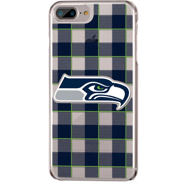 Seattle Seahawks, glitter logo, NFL, blue green checkered