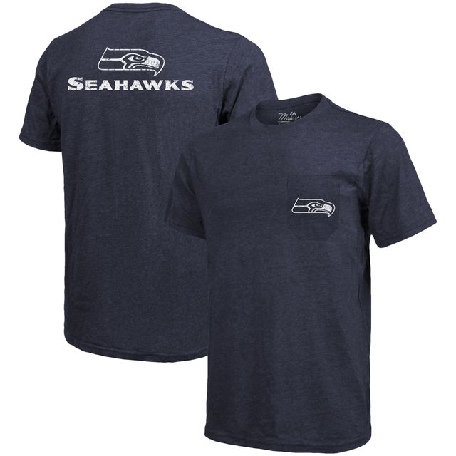 T-shirt Seattle Seahawks Majestic Threads Tri-Blend Pocket - College Navy