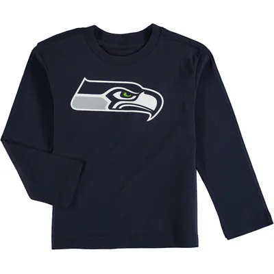 Seattle Seahawks Preschool Team Logo Long Sleeve T-Shirt - College Navy