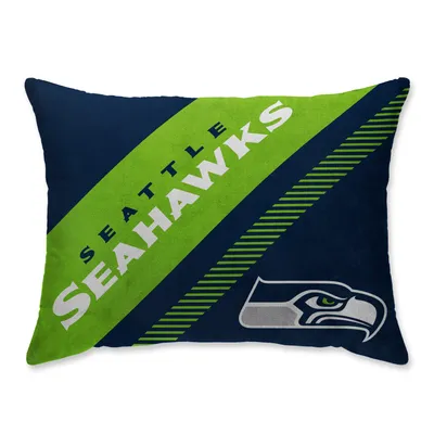 Seattle Seahawks Super Plush Mink Diagonal Bed Pillow - Blue