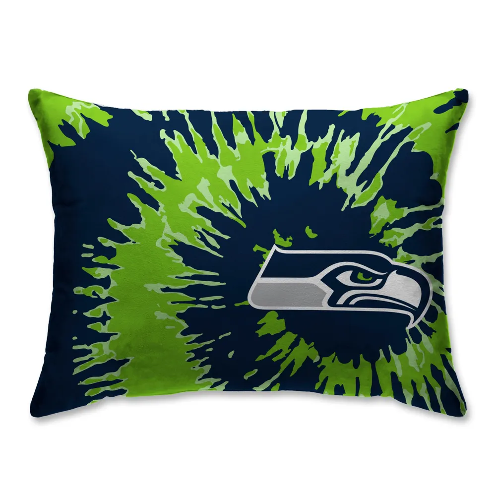 Lids Seattle Seahawks Tie Dye Plush Bed Pillow - Blue