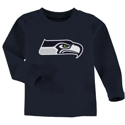 Seattle Seahawks Toddler Team Logo Long Sleeve T-Shirt - College Navy