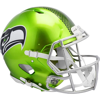 Casque de football authentique Riddell FLASH Alternate Revolution Speed ​​des Seahawks de Seattle non signé