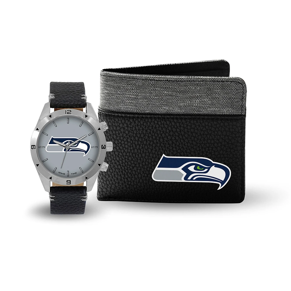 Coffret cadeau montre et portefeuille des Seattle Seahawks