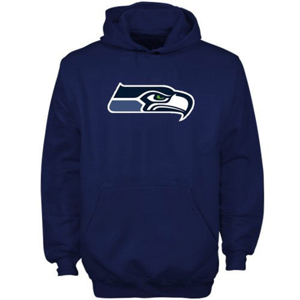 Seattle Seahawks Youth Primary Logo Fleece Hoodie - College Navy