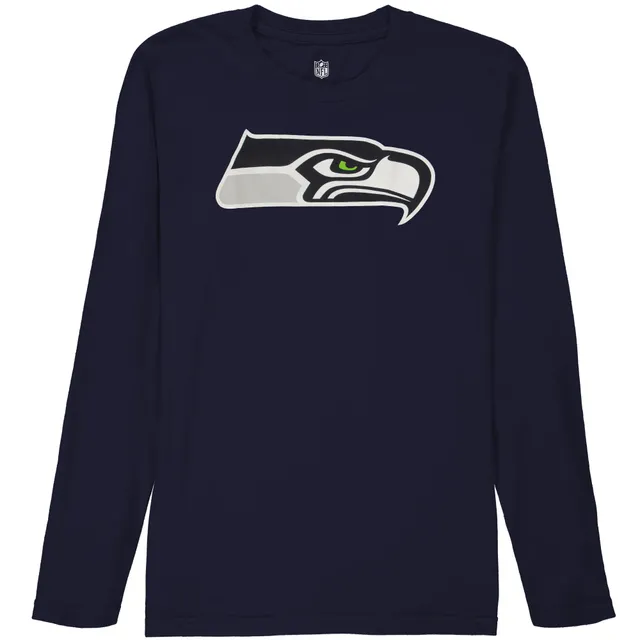 Toddler College Navy Seattle Seahawks Holiday Long Sleeve T-Shirt