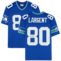 Steve Largent Seattle Seahawks Autographed 1985 Mitchell & Ness Royal Replica Jersey with "HOF '95" Inscription