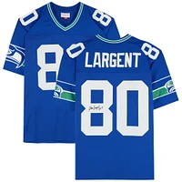 Steve Largent Seattle Seahawks Autographed 1985 Mitchell & Ness Royal Replica Jersey with "HOF '95" Inscription