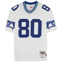 Steve Largent Seattle Seahawks Autographed 1985 Mitchell & Ness White Replica Jersey with "HOF '95" Inscription