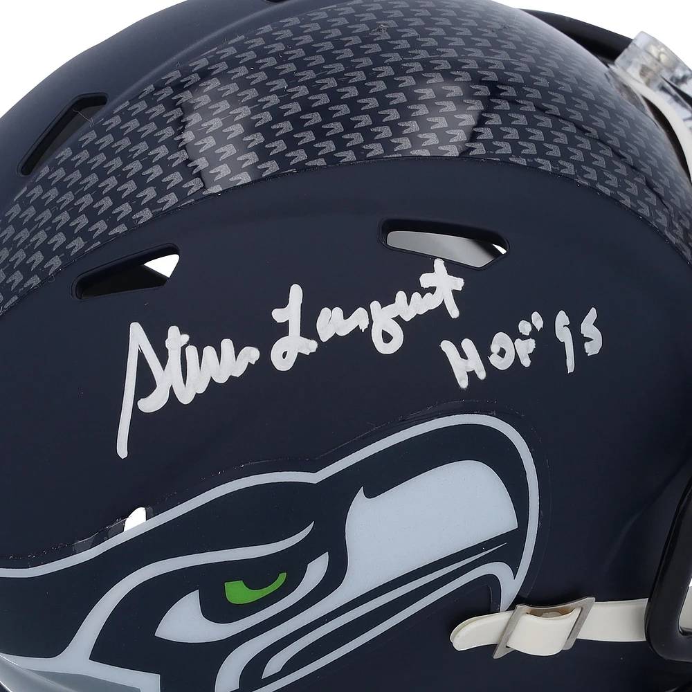 Steve Largent Seattle Seahawks Autographed Riddell Speed Mini Helmet with "HOF '95" Inscription