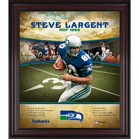 Profil de carrière du Temple de la renommée de Steve Largent, Seattle Seahawks, encadré 15" x 17"