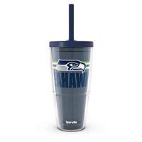 Gobelet classique Tervis Seattle Seahawks de 24 oz avec couvercle à paille Go the Distance