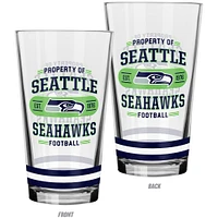 The Sports Vault Seattle Seahawks 2-Piece Mixing Glass Set