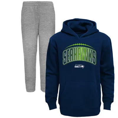 Men's Nike College Navy Seattle Seahawks Fan Gear Primary Logo Therma  Performance Pullover Hoodie