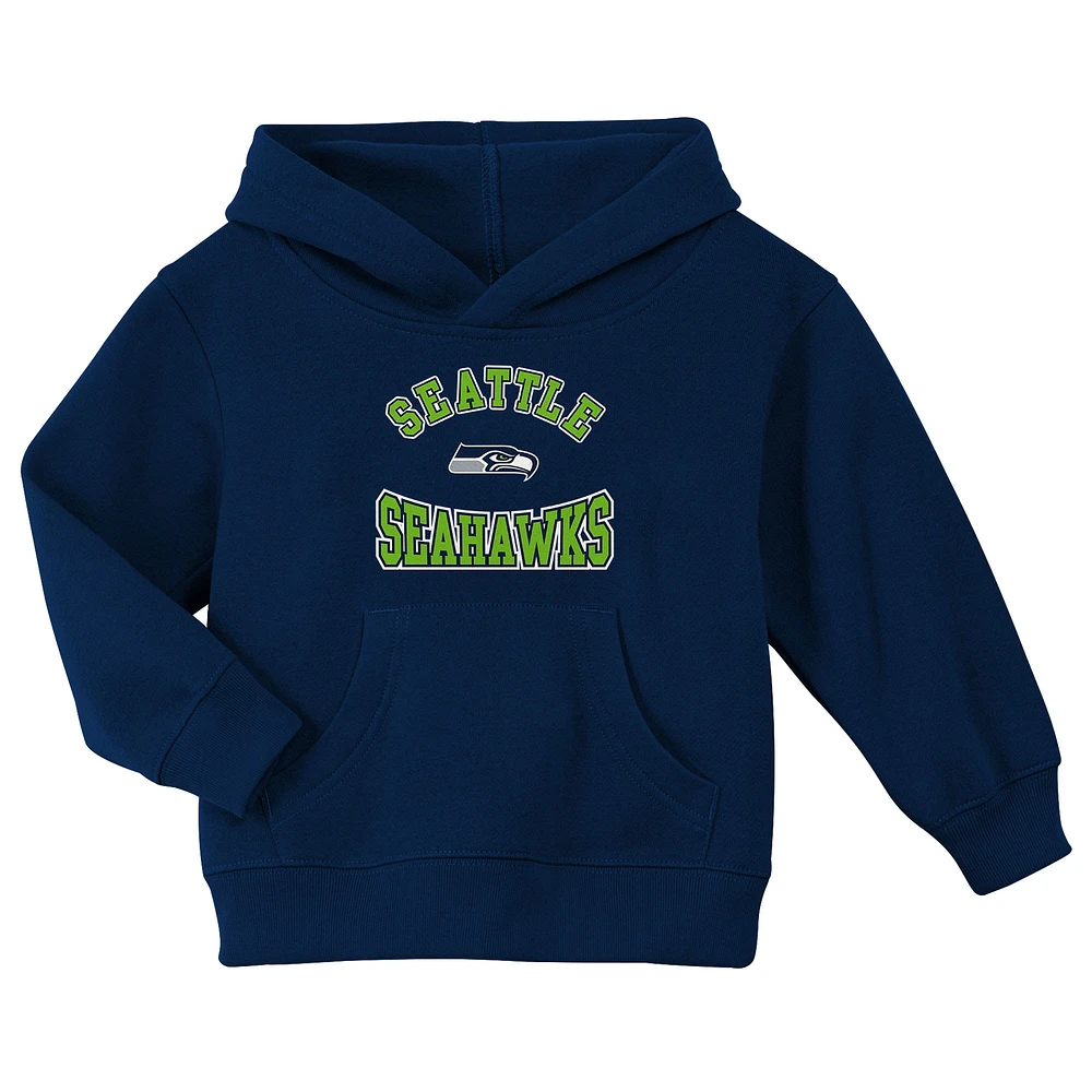 Toddler College Navy Seattle Seahawks Home Town Pullover Fleece Hoodie