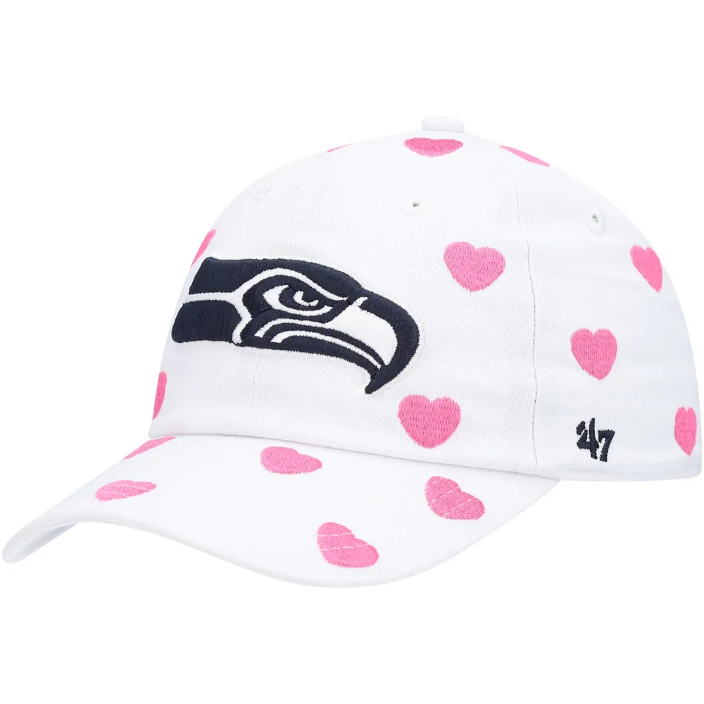 Toddler Girls '47 White Seattle Seahawks Surprise Clean Up Adjustable Hat