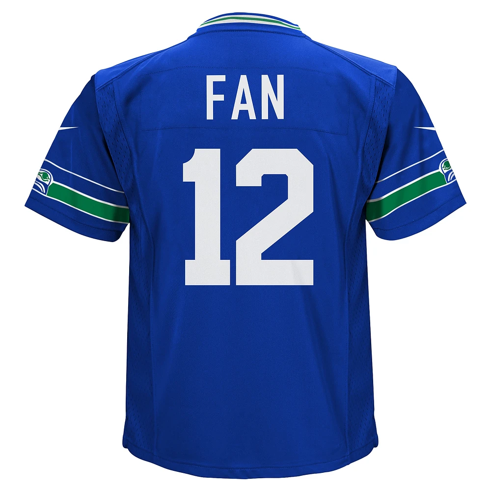 Maillot de match Nike 12th Fan Royal Seattle Seahawks pour tout-petit