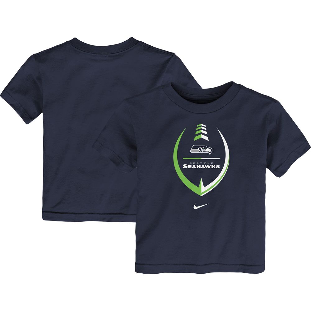 Toddler Nike College Navy Seattle Seahawks Icon Wordmark - T-Shirt