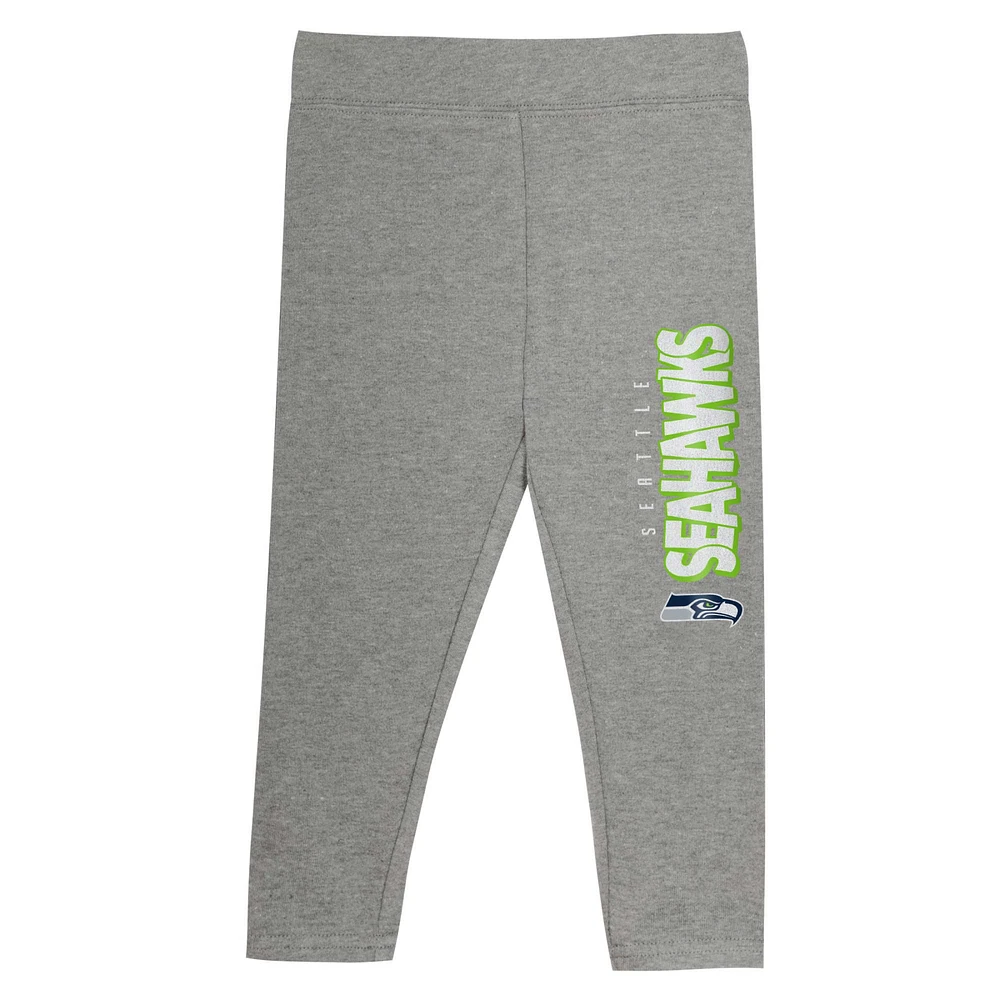 Ensemble deux pièces pour tout-petits avec haut à capuche manches longues et leggings Seattle Seahawks Club House