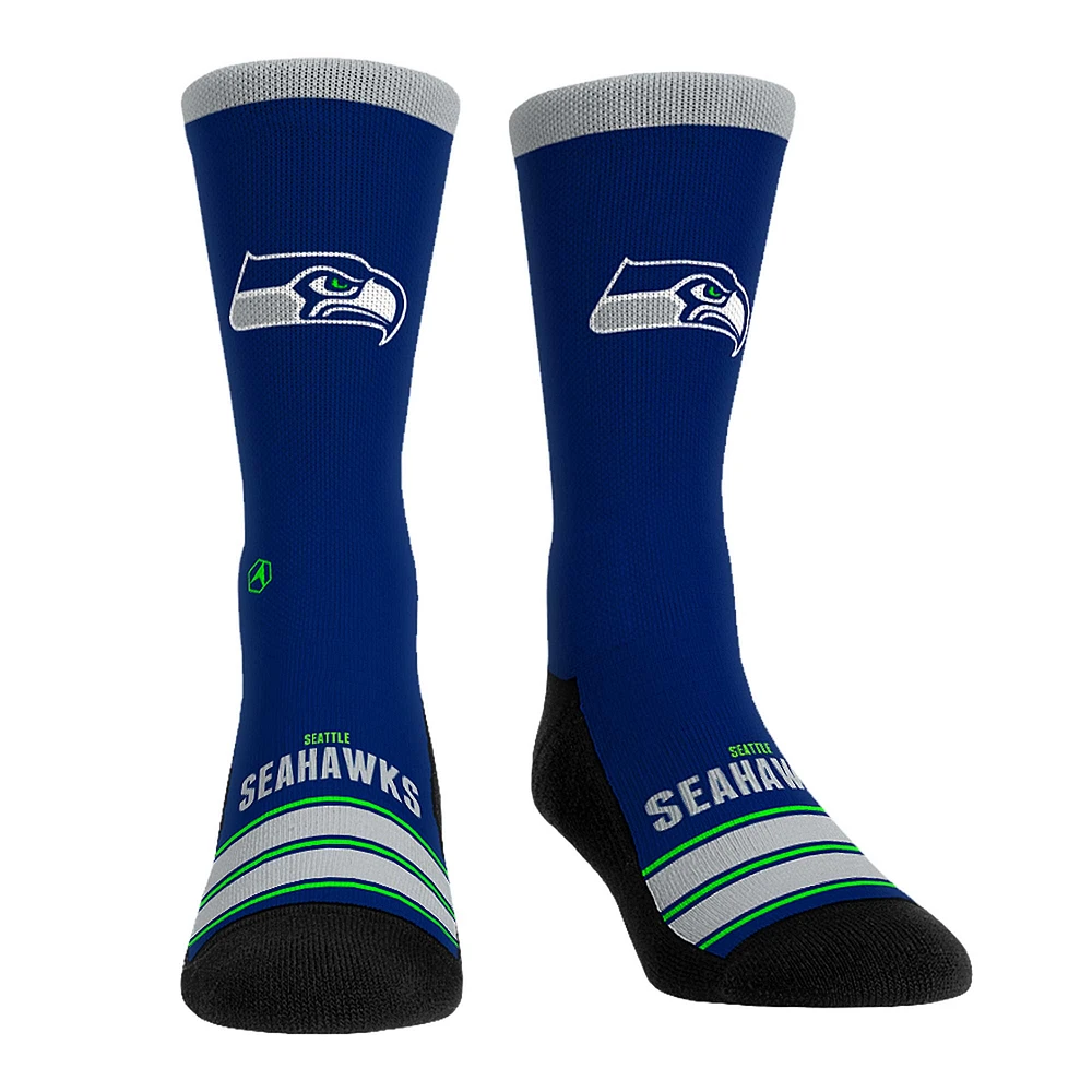 Chaussettes unisexes Rock Em Socks Seattle Seahawks Gametime Stripe Crew