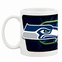 Seahawks de Seattle blancs 11oz. Tasse à café sublimée-