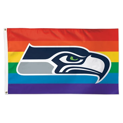 WinCraft Seattle Seahawks 3' x 5' Pride Deluxe Drapeau unilatéral