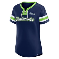 T-shirt emblématique Bling Athena bleu marine pour femme des Seattle Seahawks Fanatics