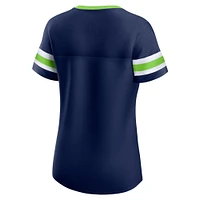 T-shirt emblématique Bling Athena bleu marine pour femme des Seattle Seahawks Fanatics