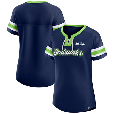 T-shirt emblématique Bling Athena bleu marine pour femme des Seattle Seahawks Fanatics