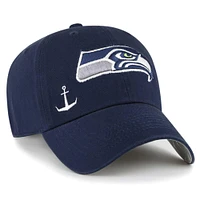 Casquette réglable '47 College Navy Seattle Seahawks Confetti Icon Clean Up pour femme