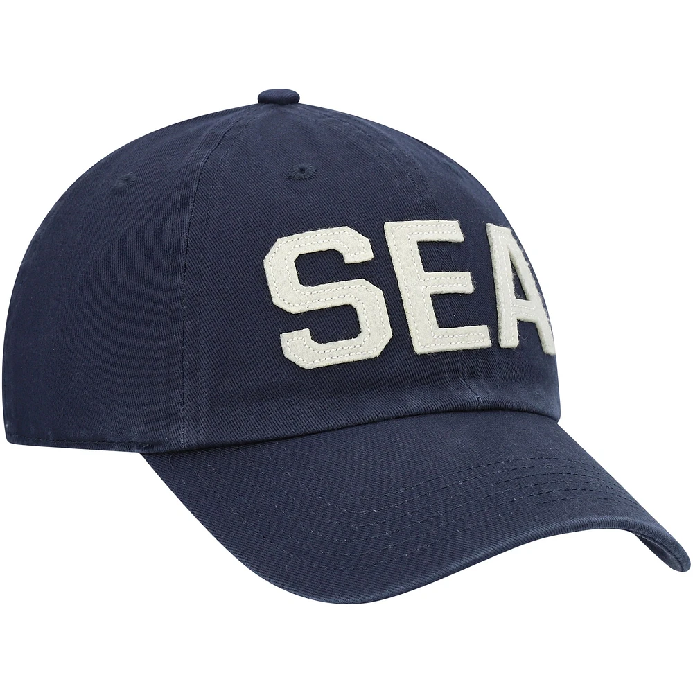 Women's '47 College Navy Seattle Seahawks Finley Clean Up Adjustable Hat