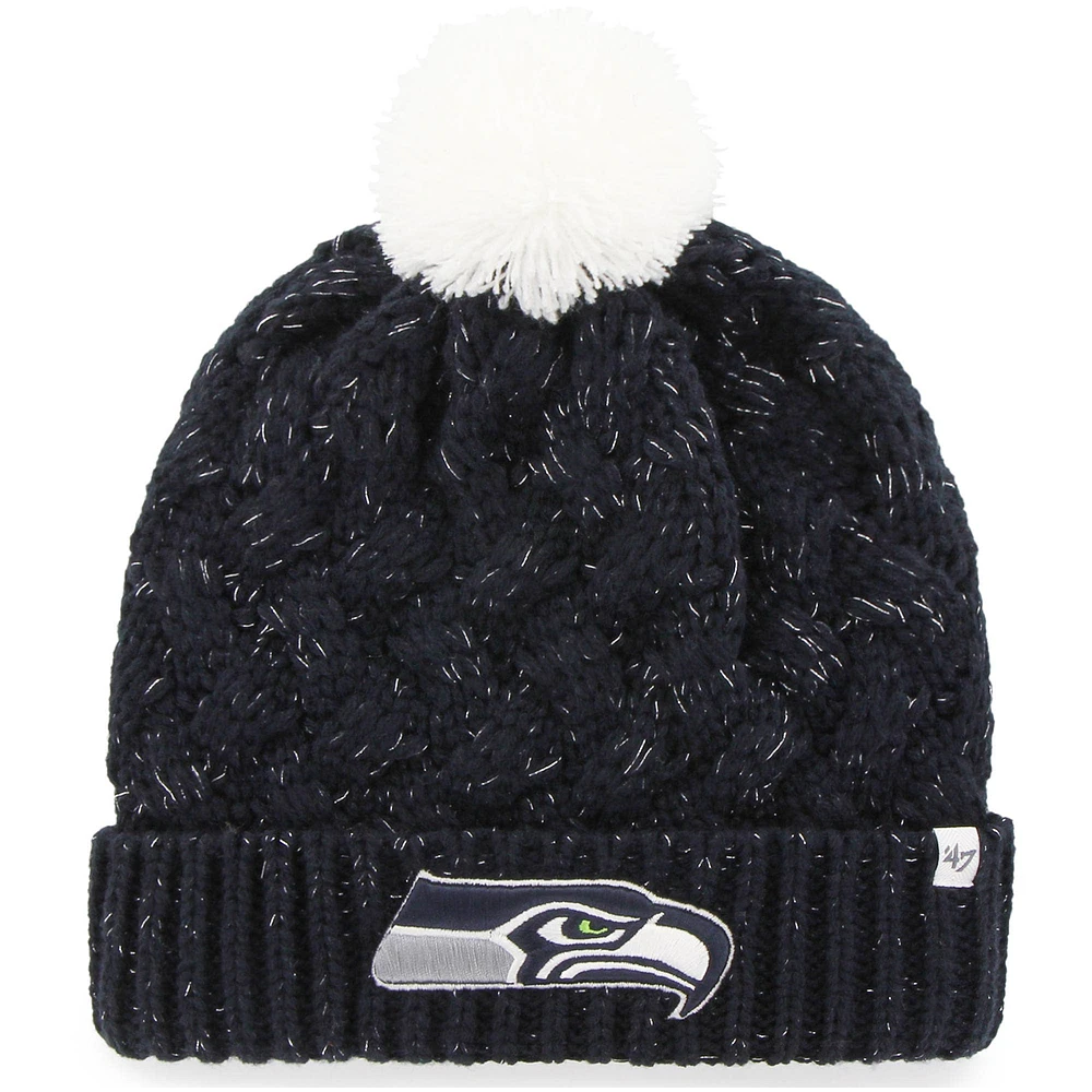 Bonnet en tricot à revers avec logo Fiona des Seahawks de Seattle '47 College Navy pour femmes