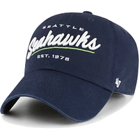 Casquette réglable '47 College Navy Seattle Seahawks Sidney Clean Up pour femme