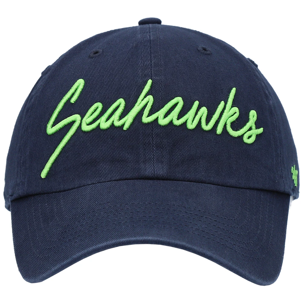 Casquette réglable '47 College Navy Seattle Seahawks Vocal Clean Up pour femme