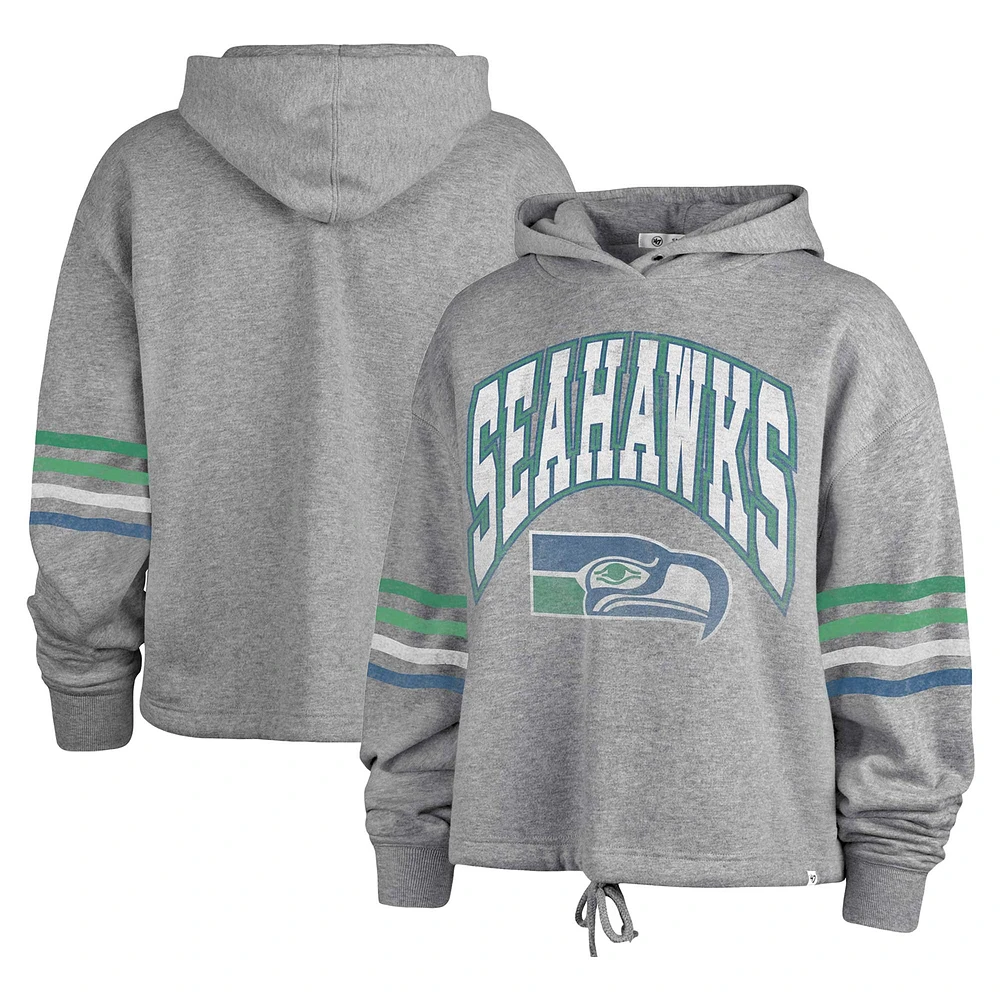 Women's '47 Heather Gray Seattle Seahawks Upland Bennett Pullover Hoodie